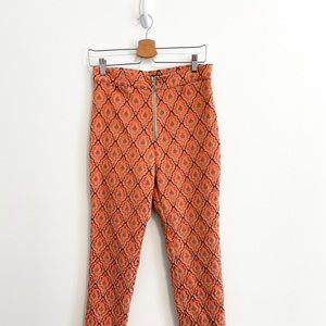 Retro Style Orange Zipfly Urban Outfitters Pants